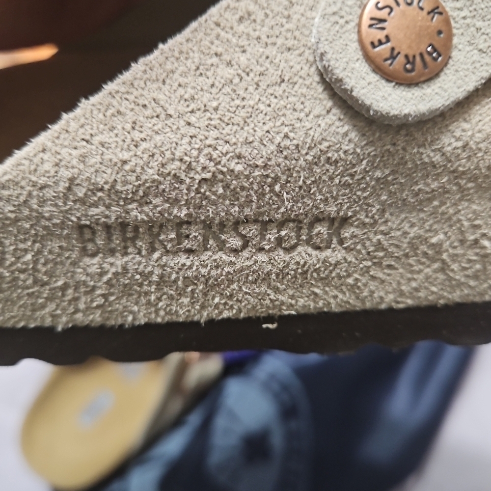 Birkenstock Womens Taupe Suede Boston Clog - Picture 6 of 14